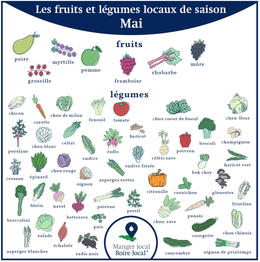Calendrier des fruits et légumes de saison et locaux, légumes décembre