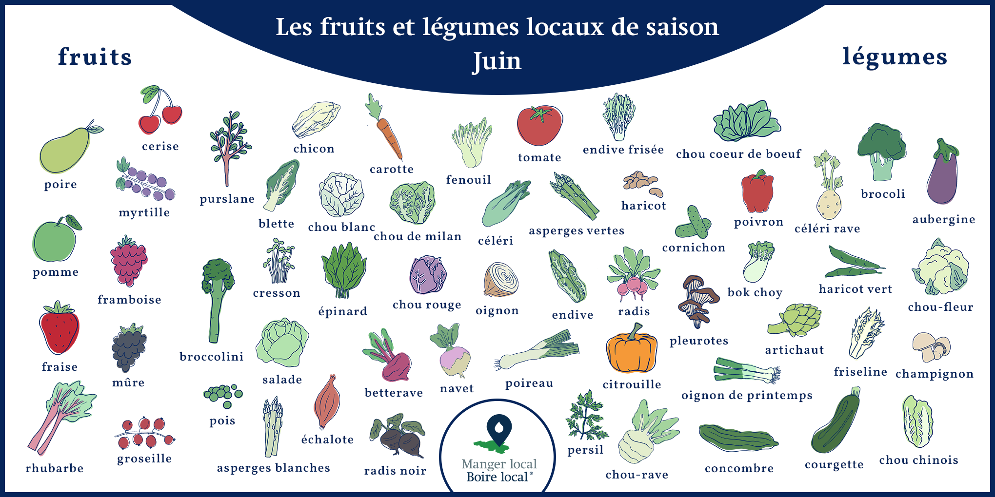 Calendrier des fruits et légumes de saison et locaux, légumes janvier